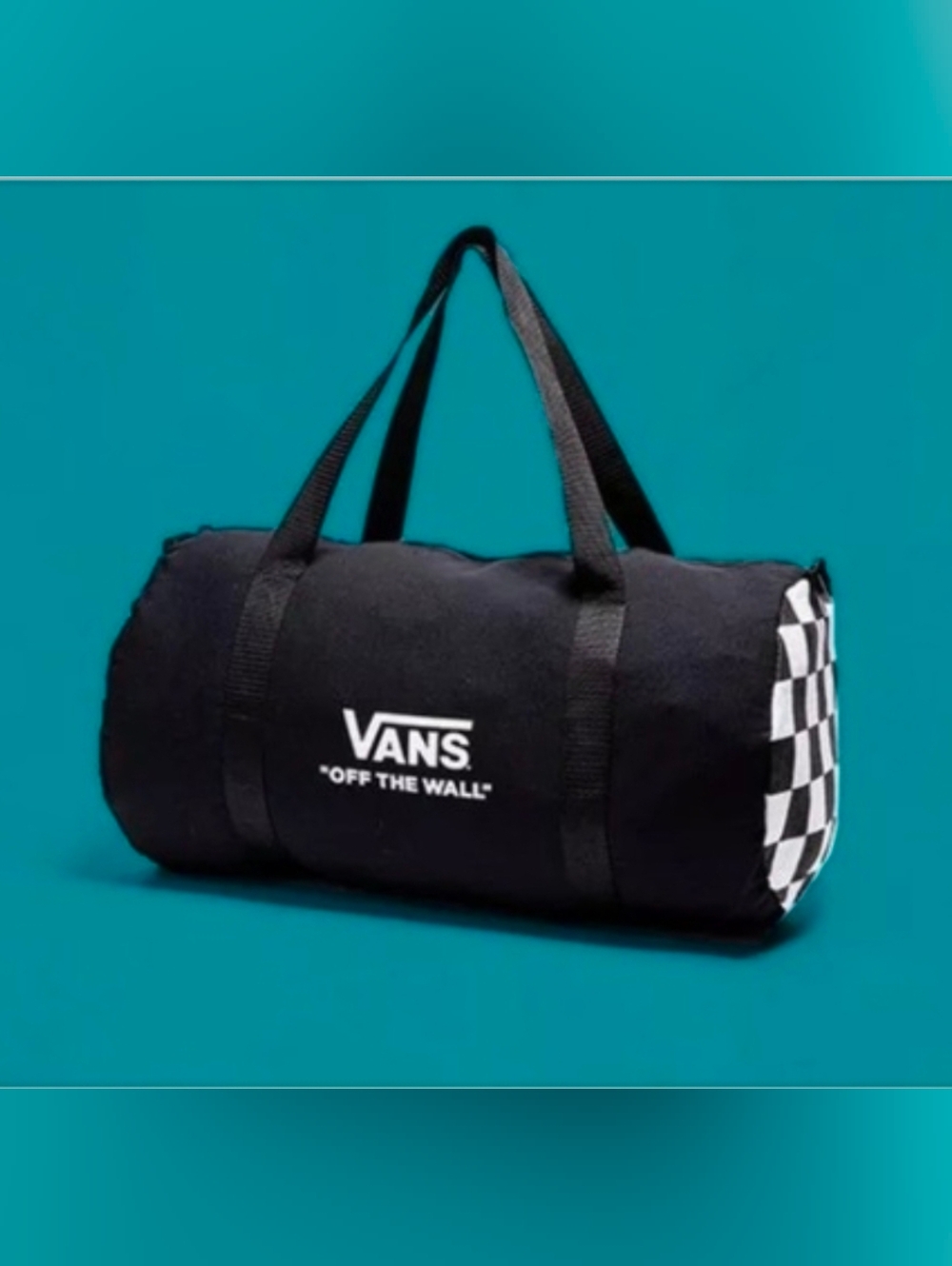 Vans Black Check Duffel Bag - "Off The Wall"-Like New
